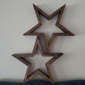 16" Rustic Wooden Star Decor